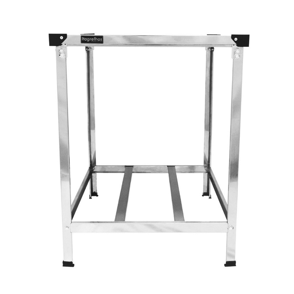 Bancada Mesa Central Serviço Tampo 70x70 Inox