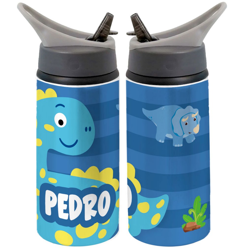 Garrafa Dino Dinossauro Baby Infantil Squeeze com Nome em Oferta na Shopee