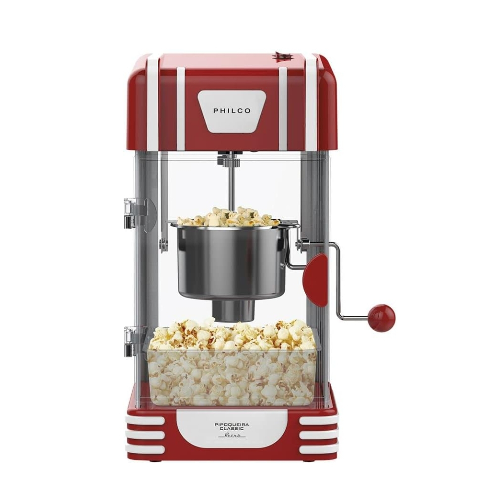 Pipoqueira Classic Retrô, Misturador Automático, Com Bandeja Para Servir Pipoca PPI04V Phi...