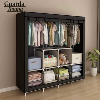 Guarda Roupa Dobrável Organizador De Roupas Armário Closet Dobrável Roupeiro Para Guardar…