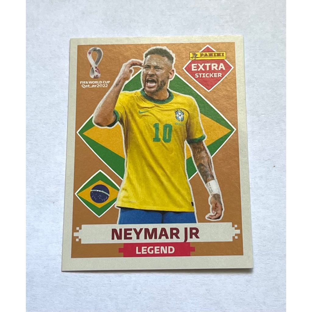 Figurinha Extra Legend do Neymar Bronze da Copa do Mundo 2022. Item Original Panini