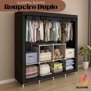 Guarda Roupa Dobrável Portátil Organizador De Roupas com Ziper Armário Multifuncional para Roupas em Oferta na Shopee