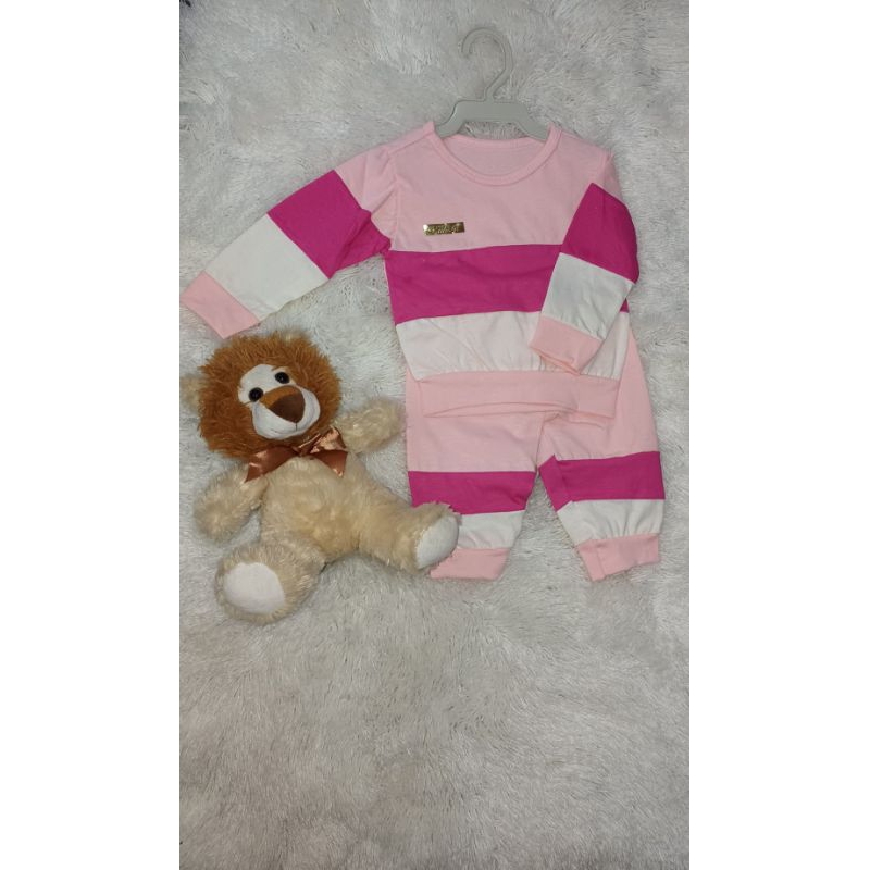 conjunto infantil menina/branco/vermelho/bebê / feminino/blusa e calça/Pijama/frio/lista