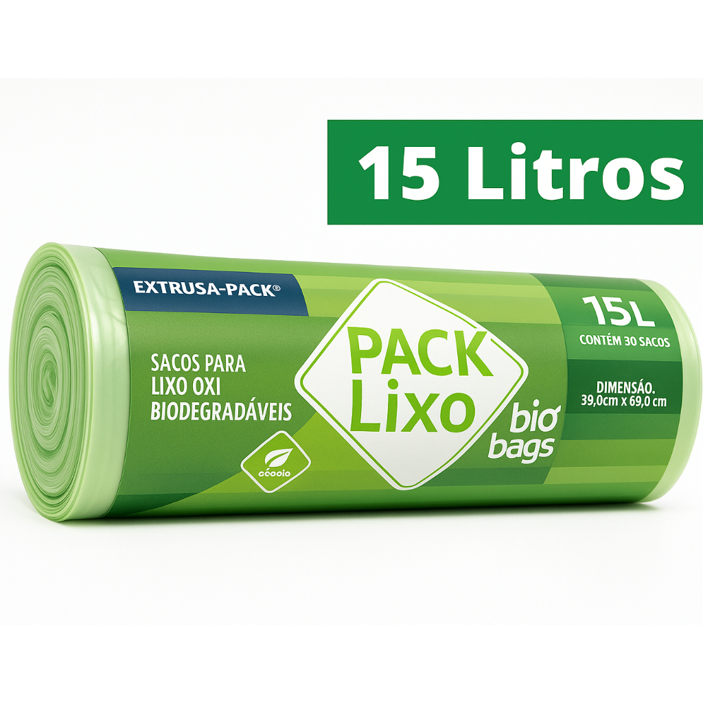 Saco Lixo 15 Litros Biodegradável - 60un em Oferta na Shopee