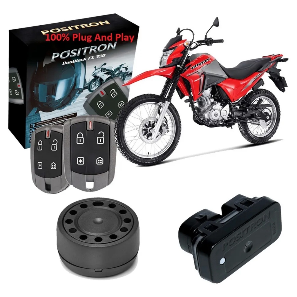 Alarme Moto Positron Dedicado G8 Honda Bros 160 2024 Fx em Oferta na Shopee