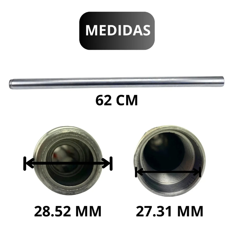Par Cilindro Tubo Interno Bengala Intruder 125 2005 Até 2010 — imagem 2 de 2