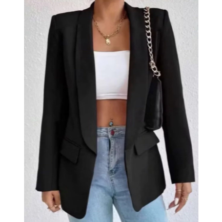 Max Blazer Longo Alfaiataria Sobretudo Feminino Acinturado