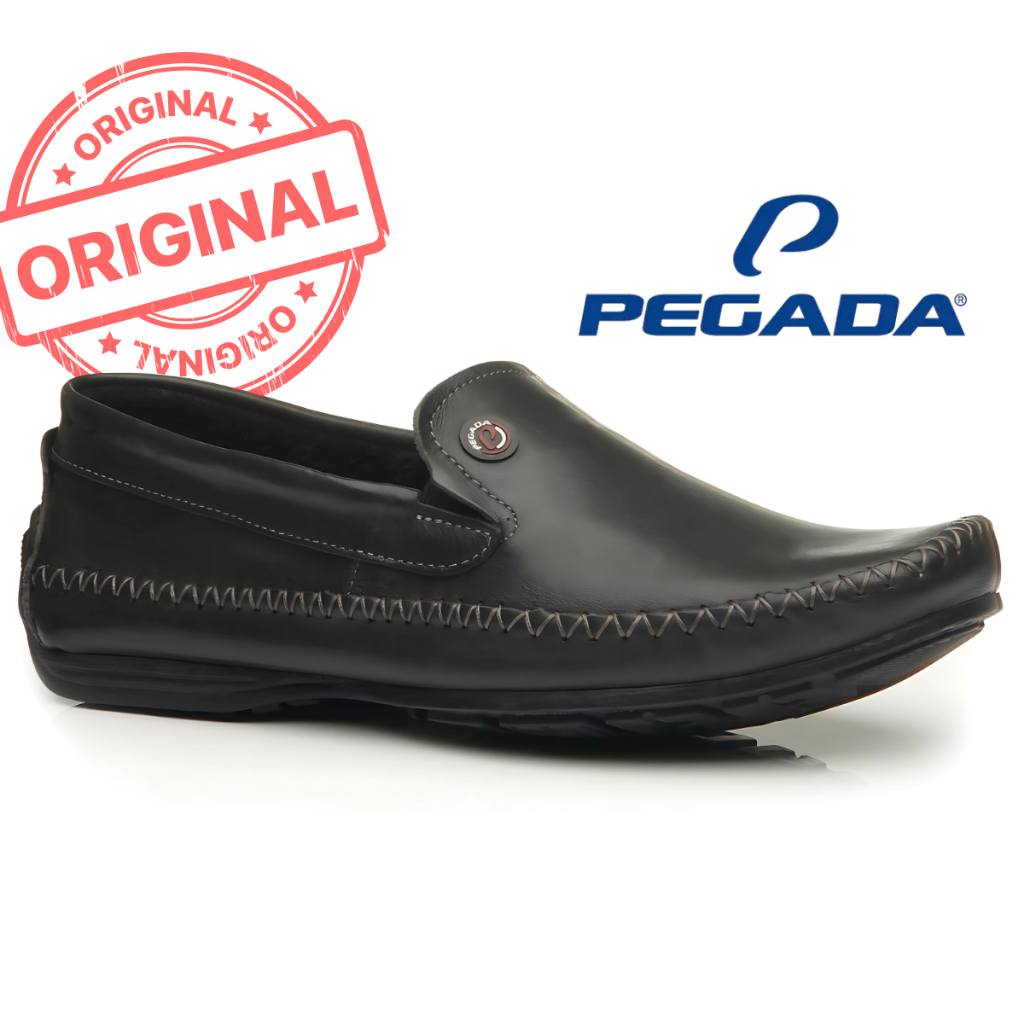 Mocassim Sapato Sapatenis Pegada Couro Legítimo Original Nfe