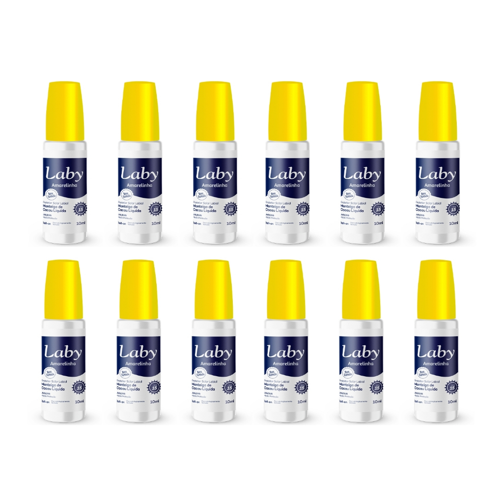 Manteiga de Cacau LABY FPS15 Líquida 10 mL (Efeito Gloss) KIT Com 1/2/3/6/12 un