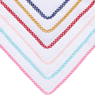 Kit 6 Fraldinhas de Boca Mabber com Crochê Barra para Bordado Ponto Cruz - Cores Sortidas - Enxoval de Bebê em Oferta na Shopee