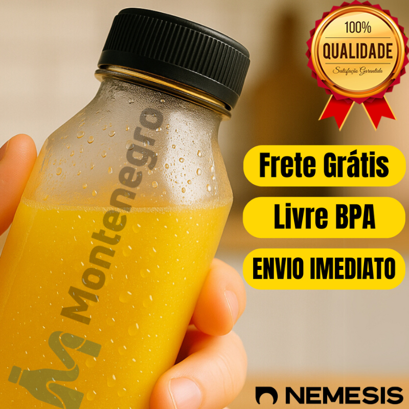 10 Garrafinhas PET 200ml / 300ml / 500ml com Tampa Garafa p/ Sucos e Caldo de Cana Direto da Fábrica