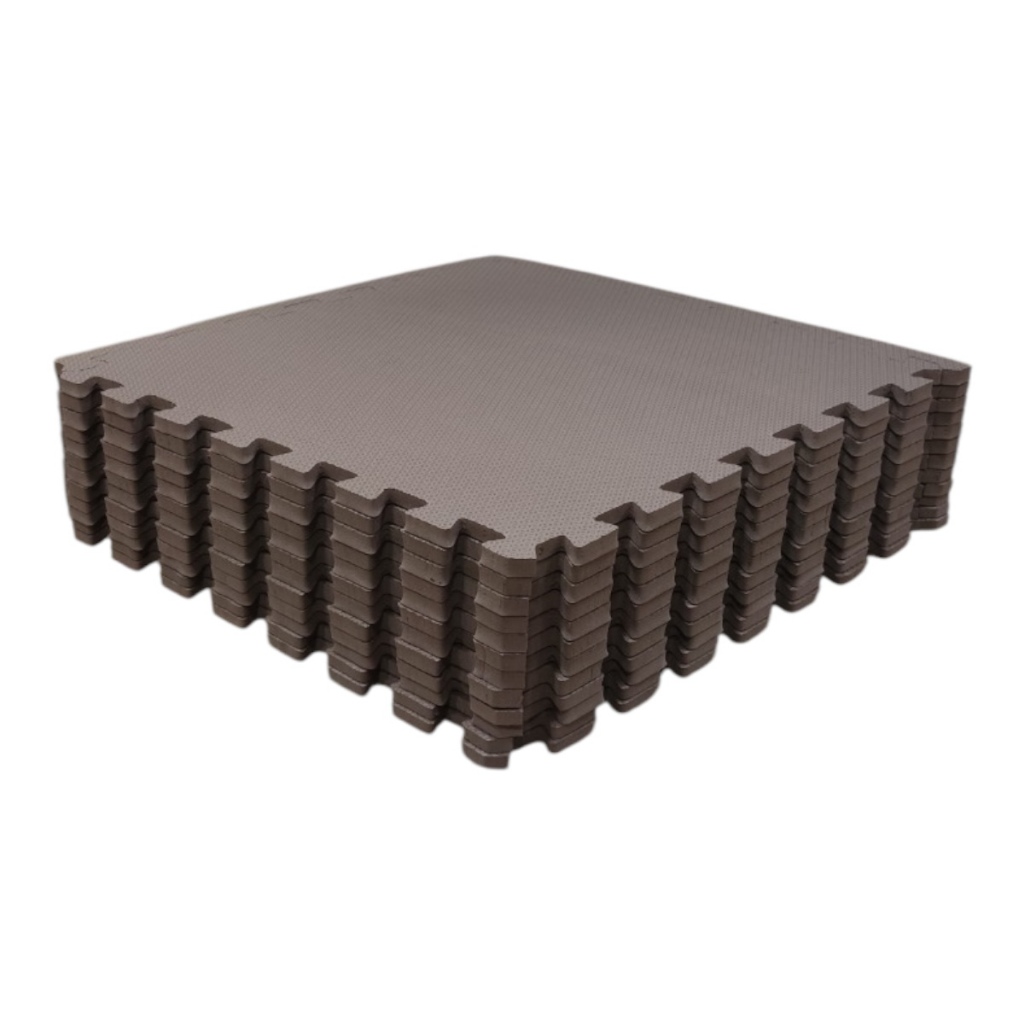 Kit 6 Tapete Tatame Eva + Bordas de Acabamento Loja da Maria Fitness Bebe 50x50x1cm 10mm Marrom em Oferta na Shopee