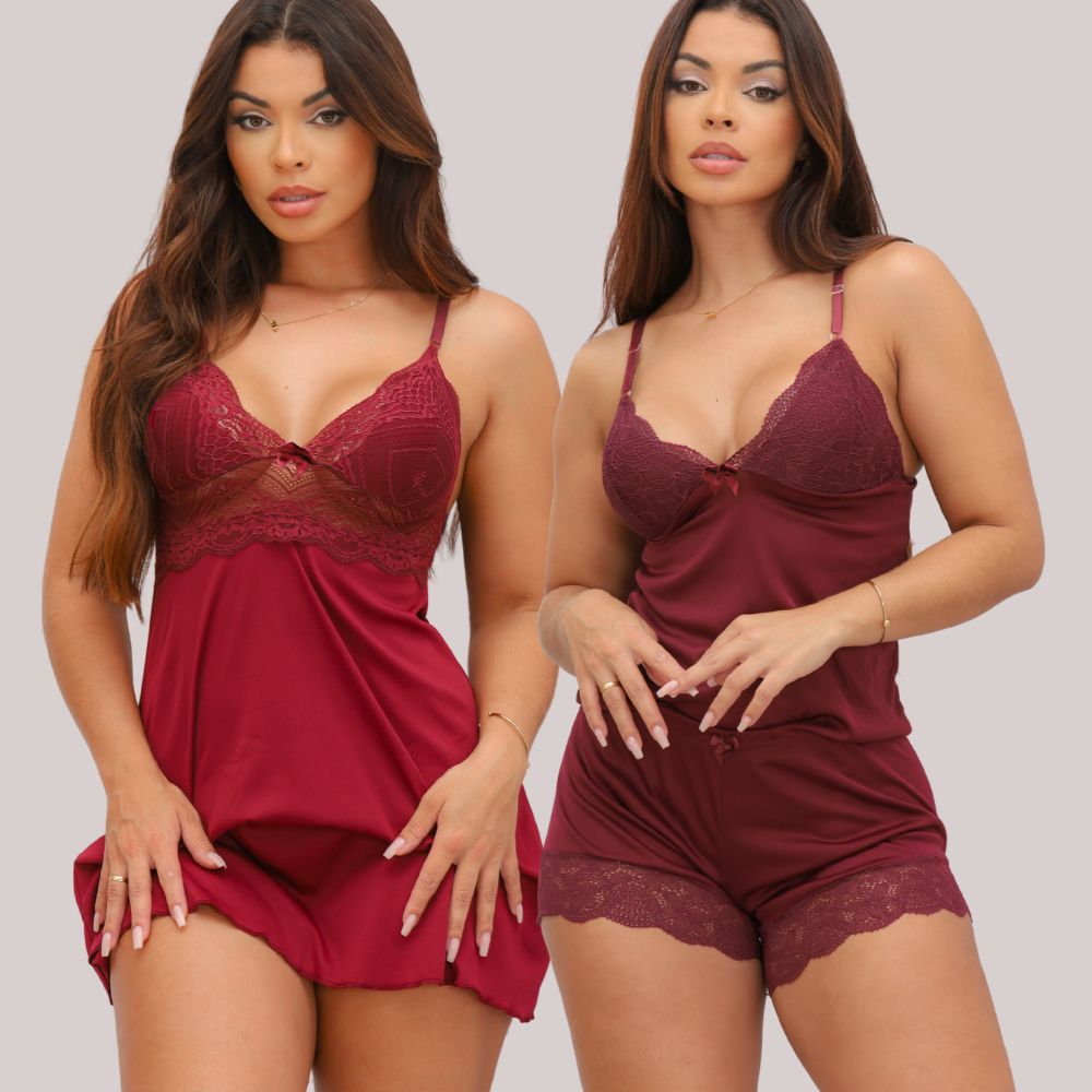 Kit Baby doll e Camisola Feminina com Calcinha Sensual em Oferta na Shopee