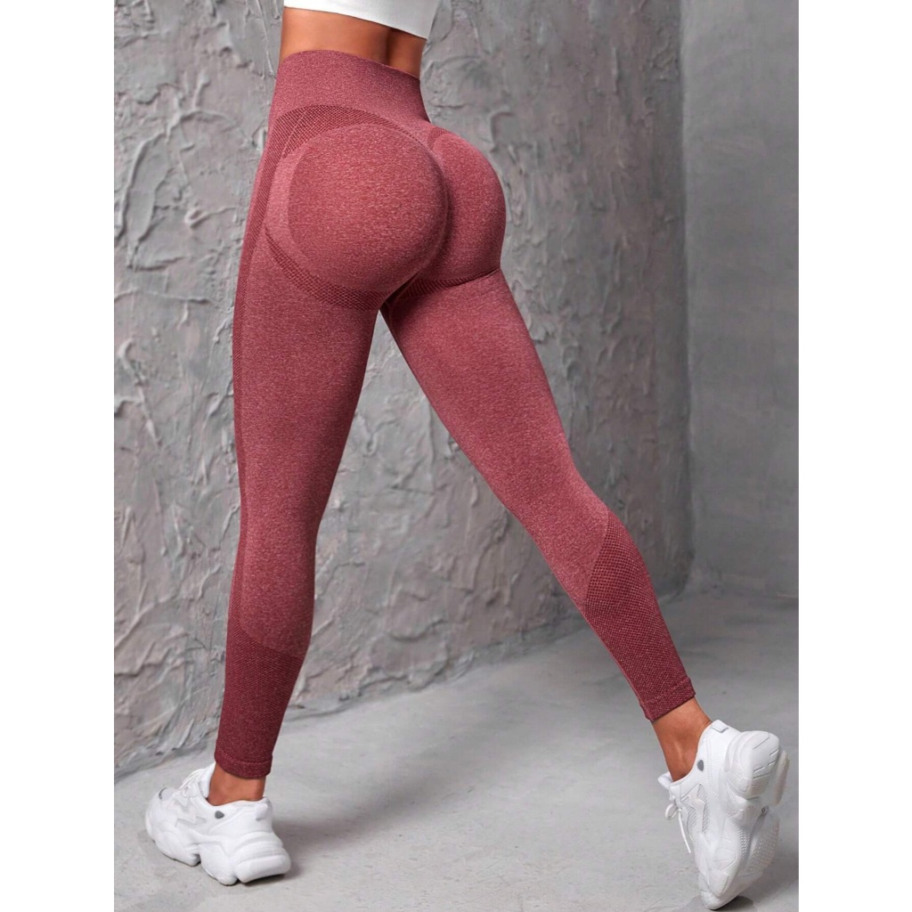 Imagem Calça Legging Fitness Empina Bumbum Sem Costura Zero Transparência Poliamida Alta Elasticadade Yoga