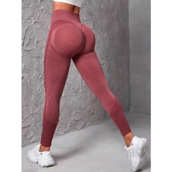 Calça Legging Fitness Empina Bumbum Sem Costura Zero Transparência Poliamida Alta Elasticadade Yoga