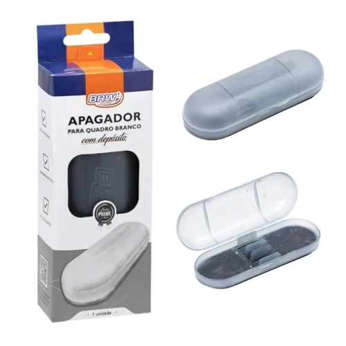 Apagador Transparente Quadro Branco Magnético Com Depósito para 02 Pincéis Brw Ótima Qualidade Referência no Mercado em Oferta na Shopee