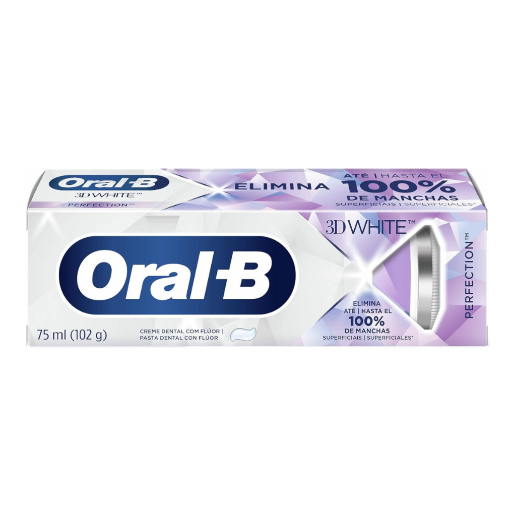 Creme Dental Clareador Oral-B 3D White Perfection 102g em Oferta na Shopee
