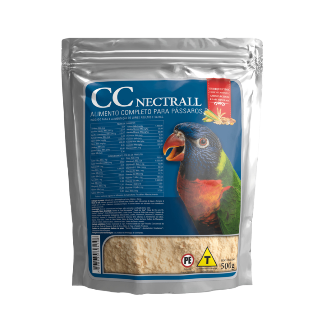 Cc Nectrall 500g Papa Para Lóris E Saira Biotron em Oferta na Shopee
