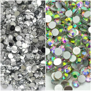 PACOTE FECHADO Strass de Vidro Base Reta para Colagem Cristal/Furta Cor ss5/ss6/ss8/ss10/ss12/ss16/ss20/ss30/ss40 em Oferta na Shopee