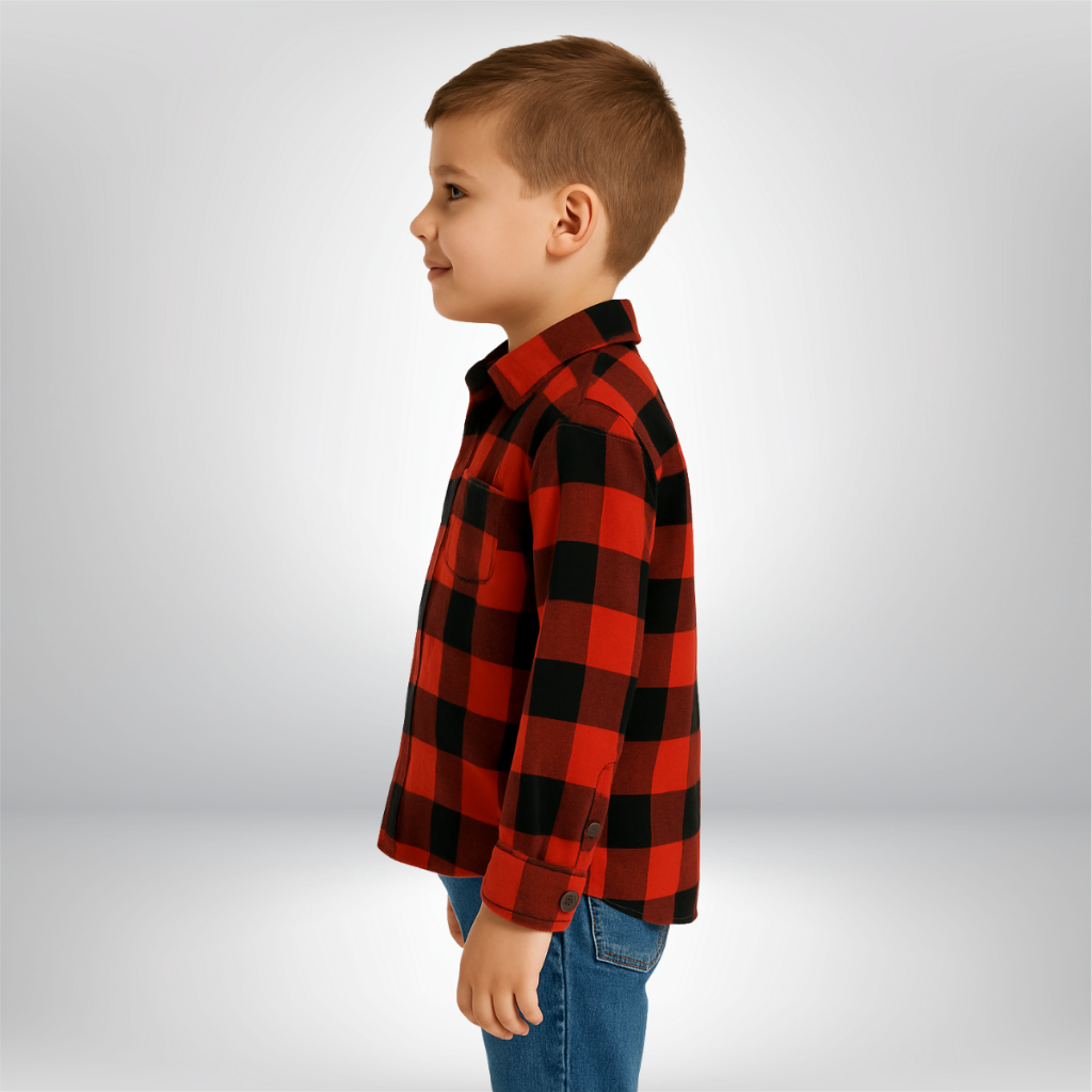 Detalhes do Camisa Xadrez Infantil Juvenil Flanelada Manga Longa – Tamanho 2 ao 10 - Festa Junina São João