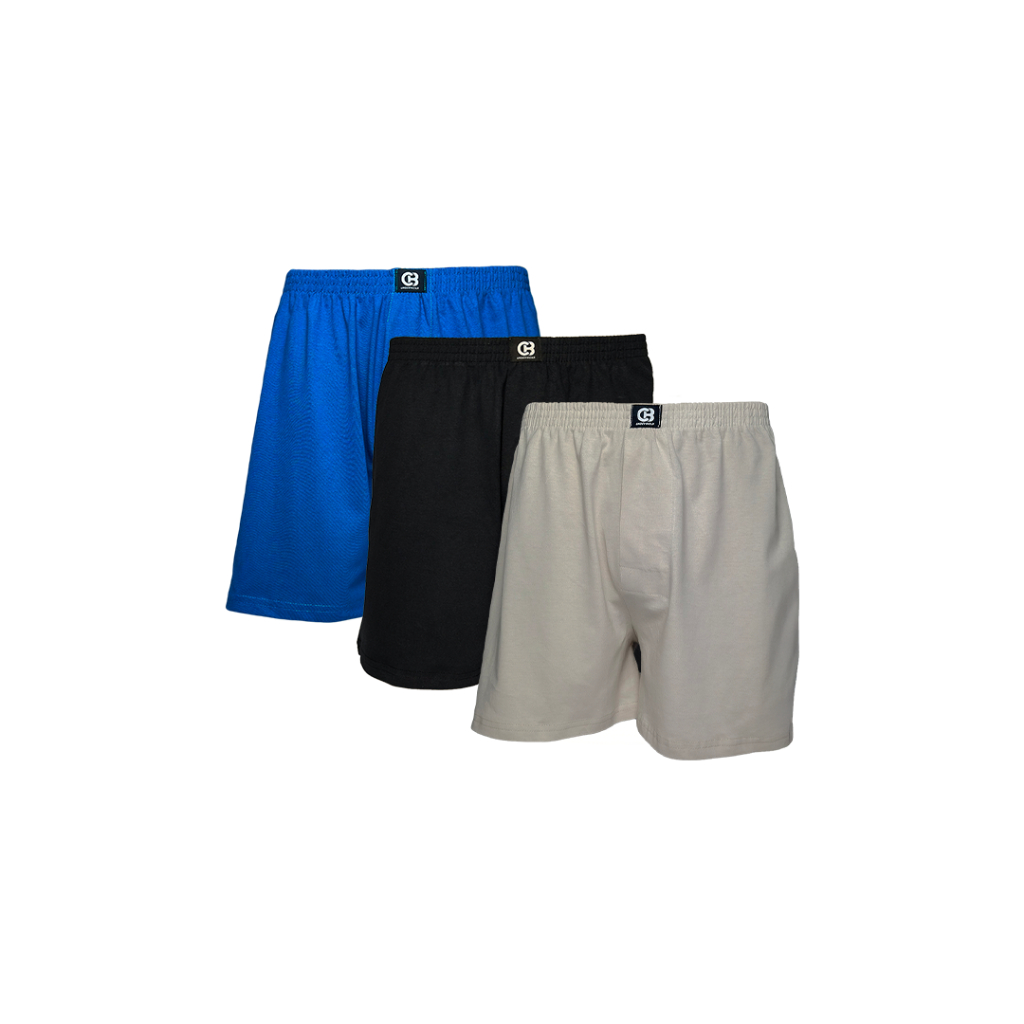 Kit 3 Cuecas Samba Canção Plus Size P até G6 100% Algodão Leve Conforto Pijama Masculino Dia a Dia