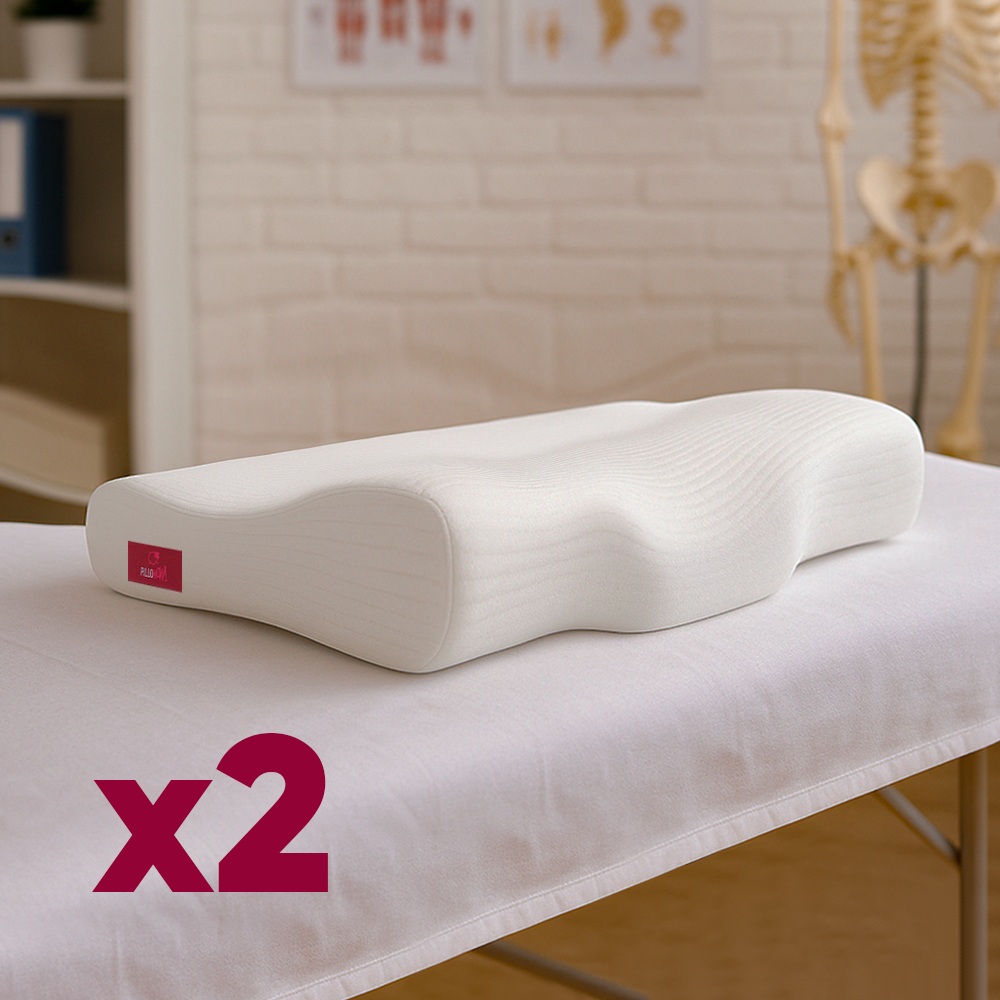 Kit 2 Travesseiro Cervical Ortopédico Dores Costas Pescoço Branco Dormir Luxo Premium - Best Pillow