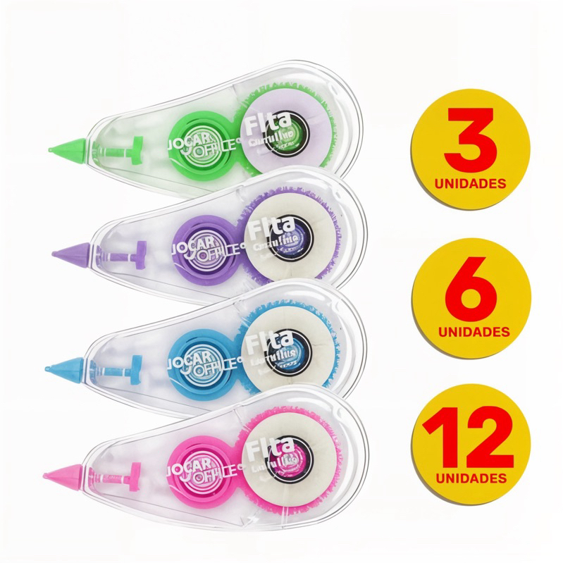 Corretivo em Fita Jocar Office 6m em Oferta na Shopee