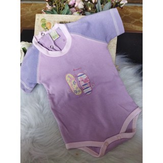 Body Bebê Feminino, Modelo Manga Curta, Cor: Lilás/Roxa, Tam: G, Marca; Bauerbauer1977