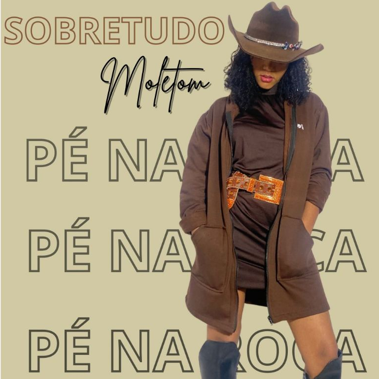 Pé na Roça Cia Country Sobretudo feminino Moleton Flanelado rodeio show tons terrosos Tendência 2025