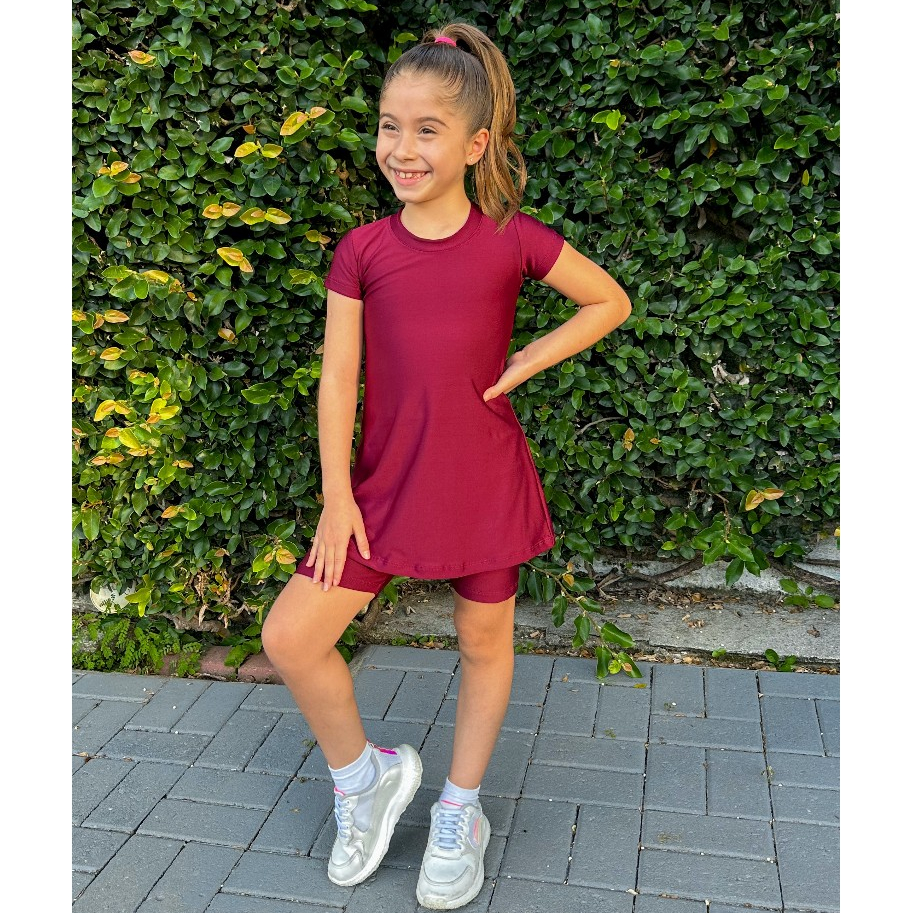 Conjunto Infantil Fitness Menina Kids Roupa de Treino