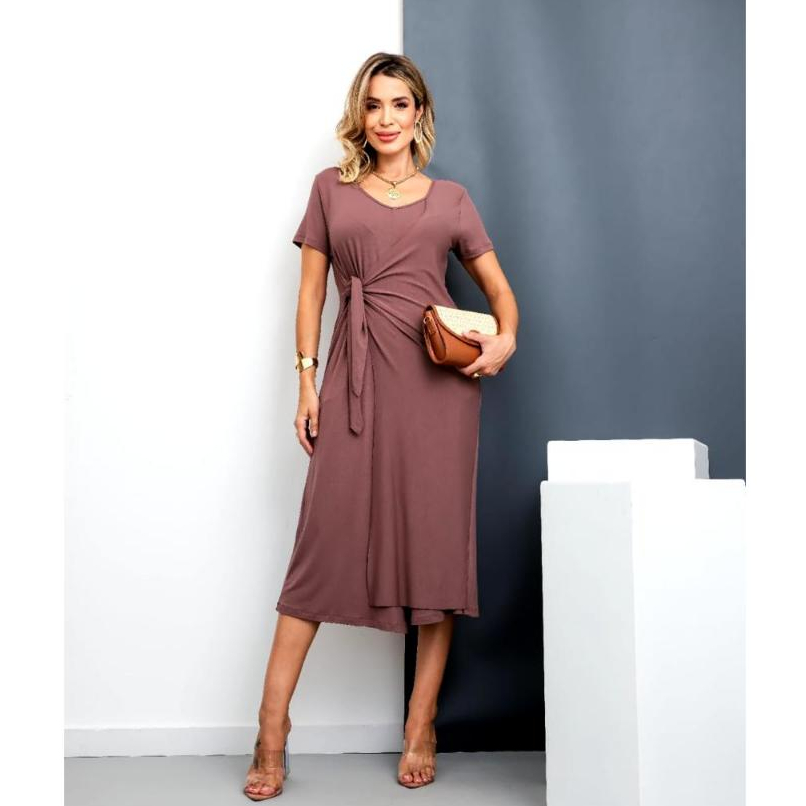 Macacão Saruel Feminino Transpassado Laço Viscolycra Calça Com Bolso Pantalona Roupa Manga Curta