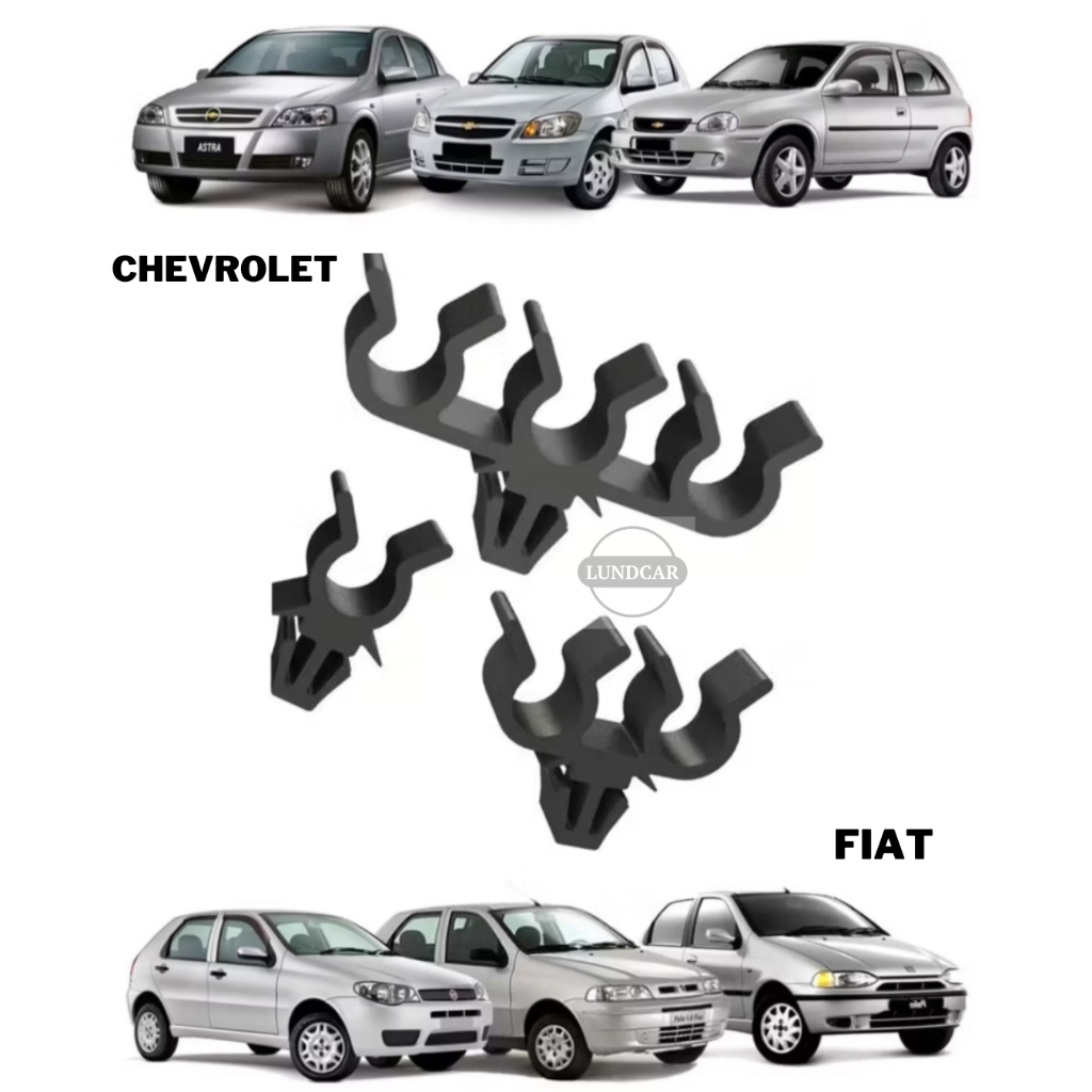 Kit Suporte Presilha Cabo Vela GM Corsa Agile Astra Fiat Palio Doblo Strada