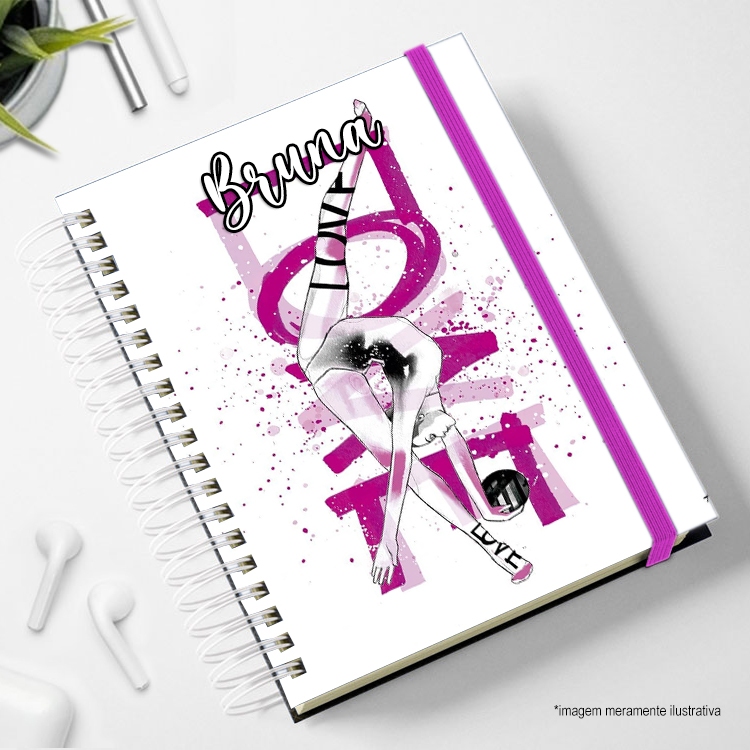 Agenda Diário Bailarina | Nome, Arte ou Logotipo | Capa Dura