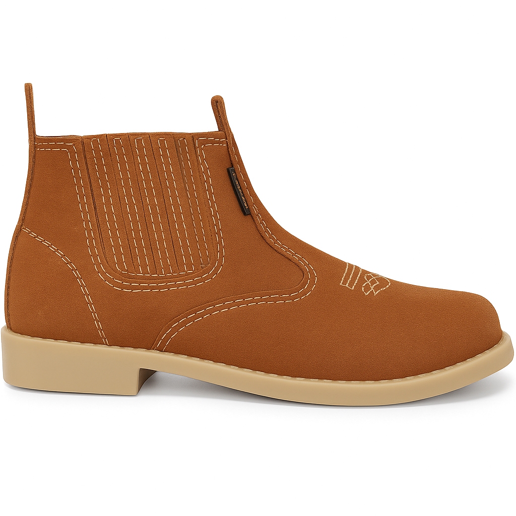 Bota Botina Infantil Masculina Couro Legitimo Texana Country