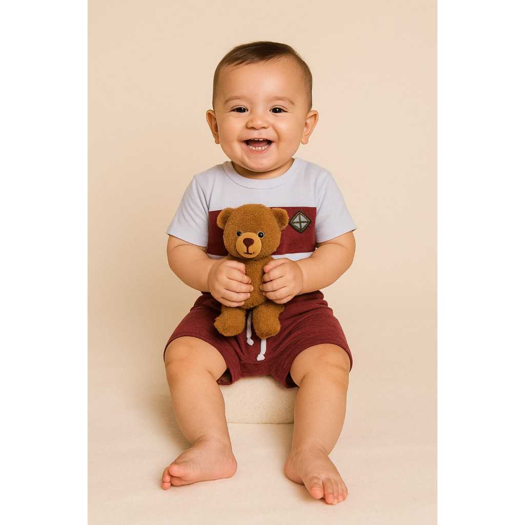 Conjunto baby camiseta e short alta qualidade mais vendidos - tendência