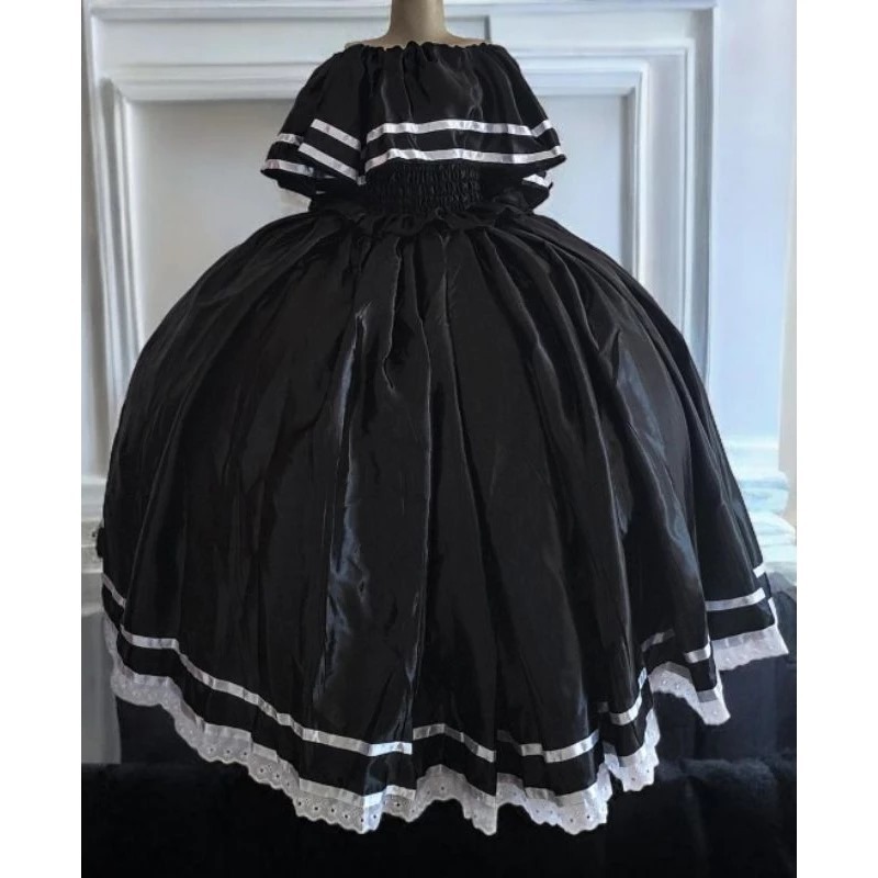 Roupa Pombogira Preto e Branco  para Rosa Caveira, Maria Mulambo e Umbanda e Candomblé