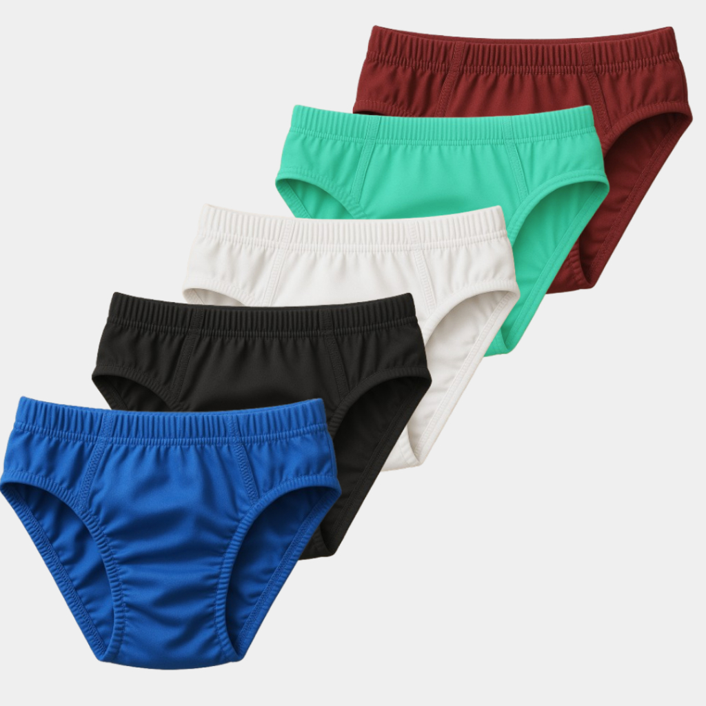 Kit 5 Cuecas Slip Infantil Juvenil Tradicional Microfibra em Oferta na Shopee