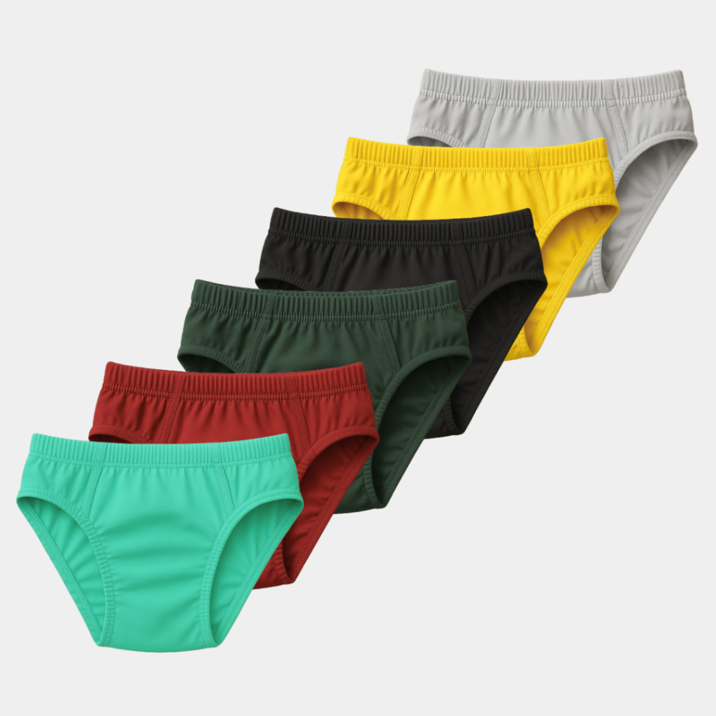 Kit 6 Cuecas Menino Infantil Slip Microfibra Variadas Elástico Embutido