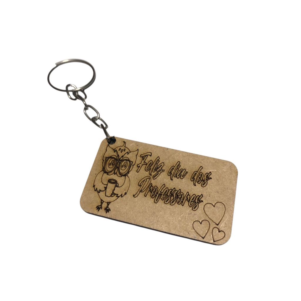 Kit 30 Chaveiros Corujinha Dia Dos Professores Mdf Lembrancinha Escola 3mm