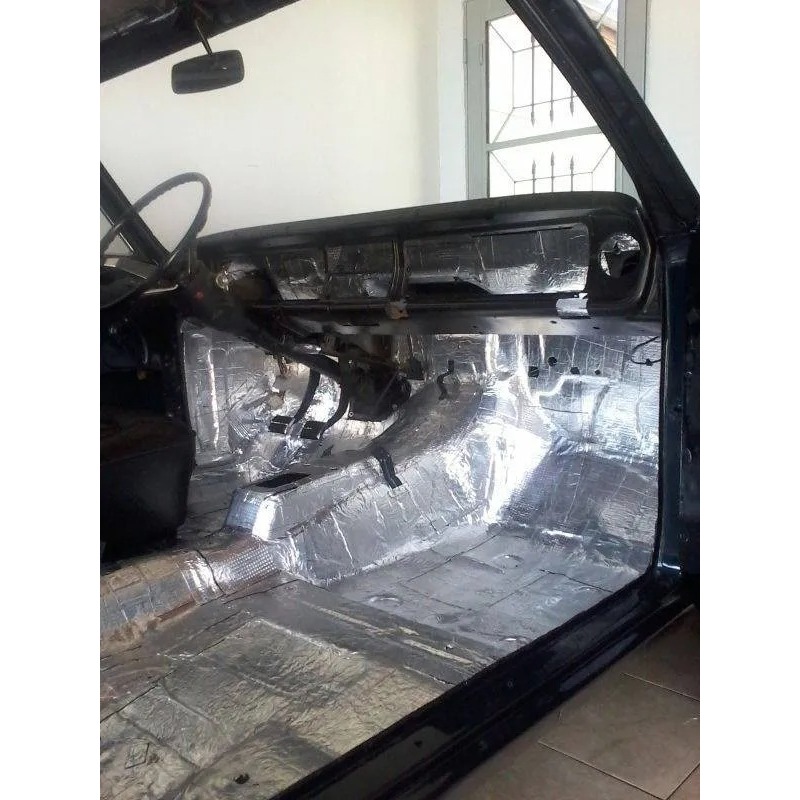 Manta Asfáltica Automotiva Aluminizada 15cm largura x 10m comprimento Térmica e Acústica Veda Tudo