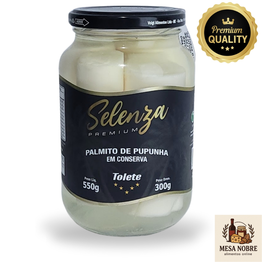 Kit 10 Palmito Em Conserva Pupunha Inteiro Tolete Selenza Premium