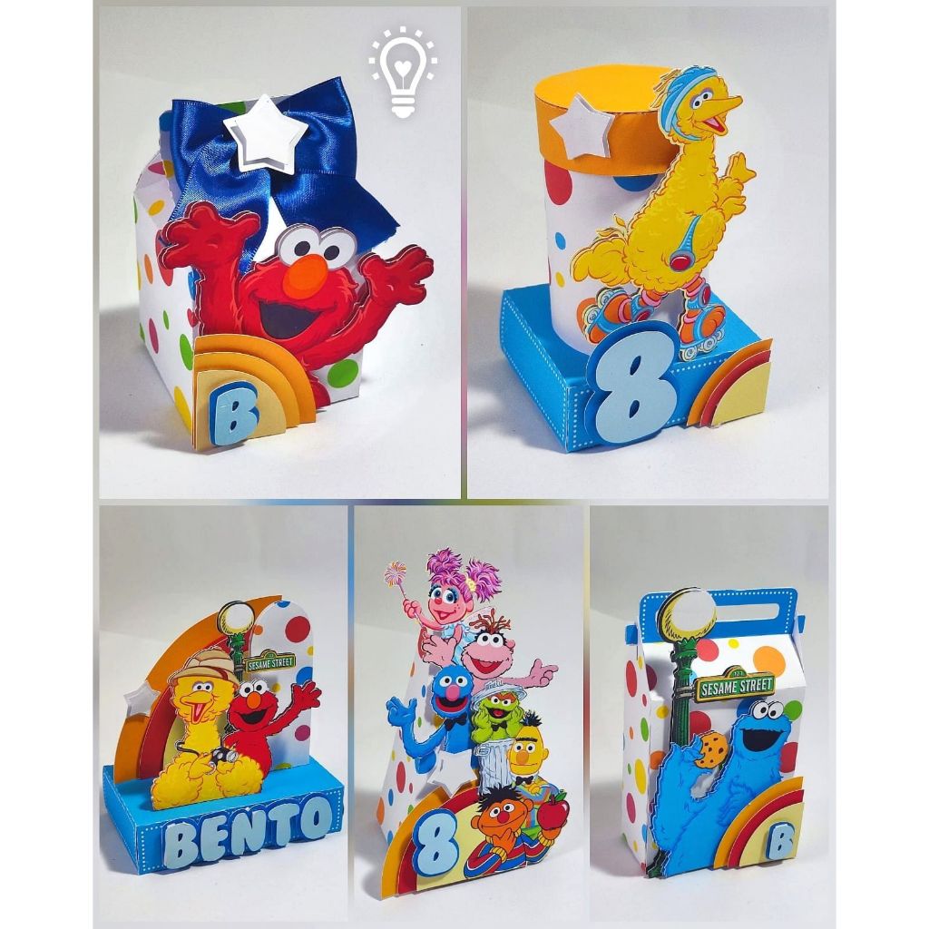 Caixas Personalizadas Super Camadinha Vila Sésamo 3D