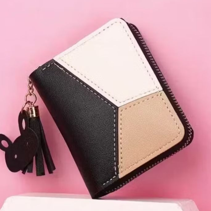 Porta Cartões e Moedas Feminina 3 cores com Ziper