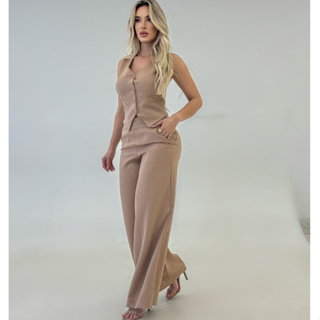 Conjunto Social Alfaiataria Colete Calça Pantalona Uniforme Gerente Casamento Plus size Pequeno Grande em Oferta na Shopee