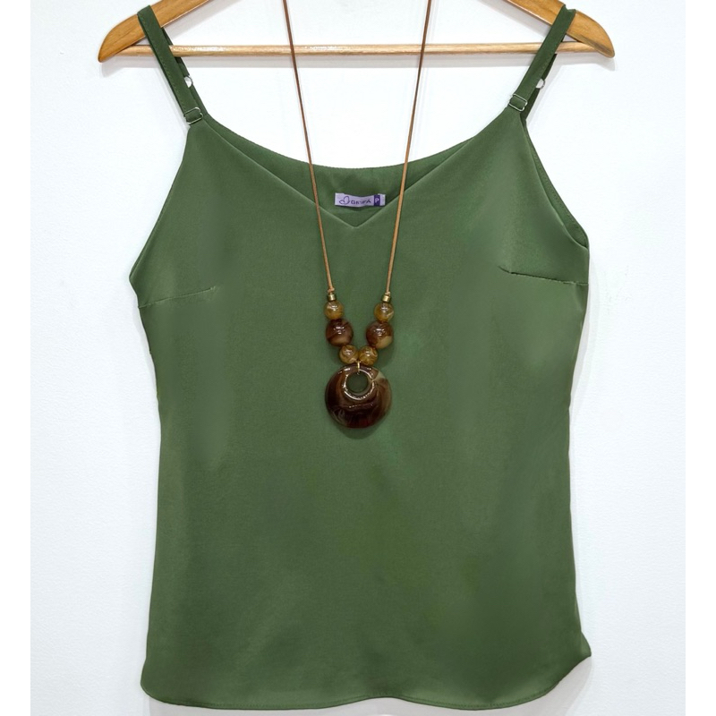 (TAM.P) Regata Feminina Tecido Leve Alça Regulável (2) Decote “V” Estampada Soltinha Moda Verão Confortável