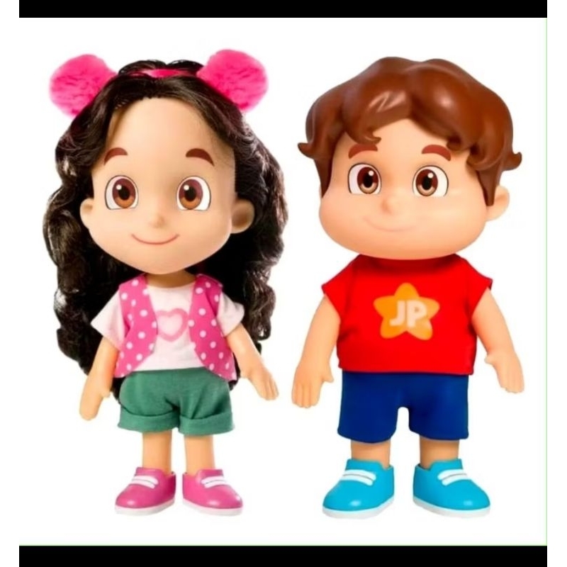 Bonecos youtubers MC + JP ideal para menina e menino MD 17 cm envio no mesmo dia em Oferta na Shopee