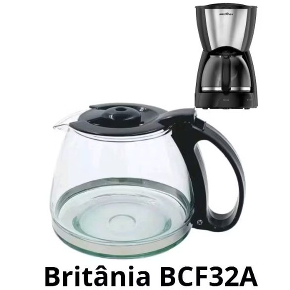 Jarra para cafeteira Britania BCF32A - 32 e 30 xicaras Vidro Reforçado em Oferta na Shopee