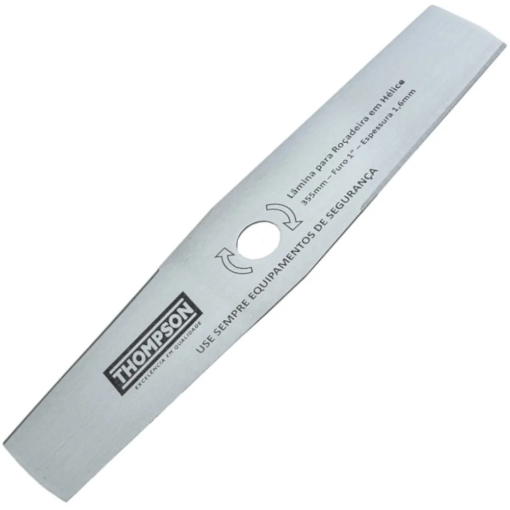LÂMINA PARA ROÇADEIRA HÉLICE 355X1.6 Furo 1 THOMPSON LÂMINA FACÃO  2 PONTAS