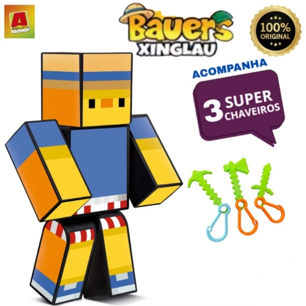 Boneco Xinglau 25cm Youtubers Gamer Skin Com Acessórios - Algazarra