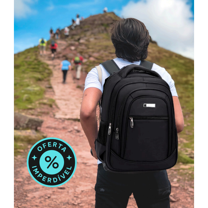 Mochila Cruzeiro Executiva, Intract Preta, Compartimento independente para Notebook 15